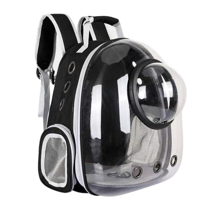Space Capsule Pet Carrier Backpack with Clear Window - Black