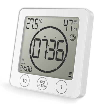 Digital Shower Clock Hygrometer Indoor Thermometer with Timer