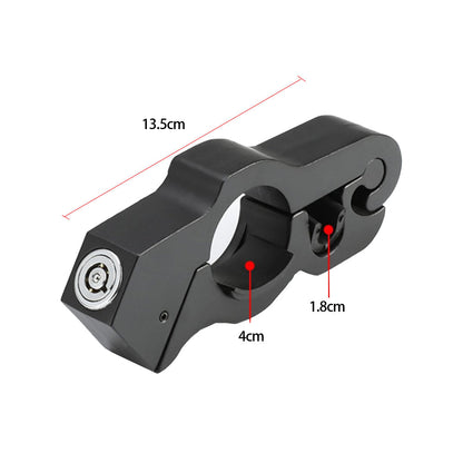 Motorcycle Bicycle Handlebar Anti-Theft Lock Grip Security Accessory Black