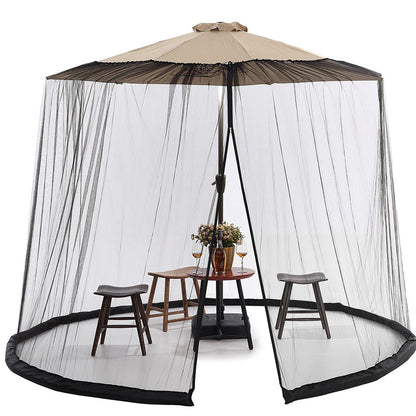 Universal Patio Umbrella Mosquito Net Easy Install Bug Screen for Outdoor