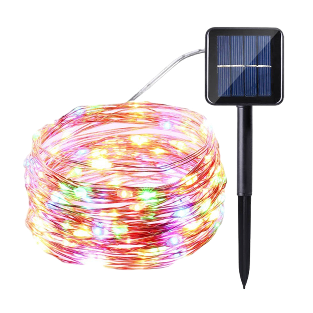 22-Meter Solar Fairy String Lights 8 Modes Garden Yard Decorative Light Multicolor  Light
