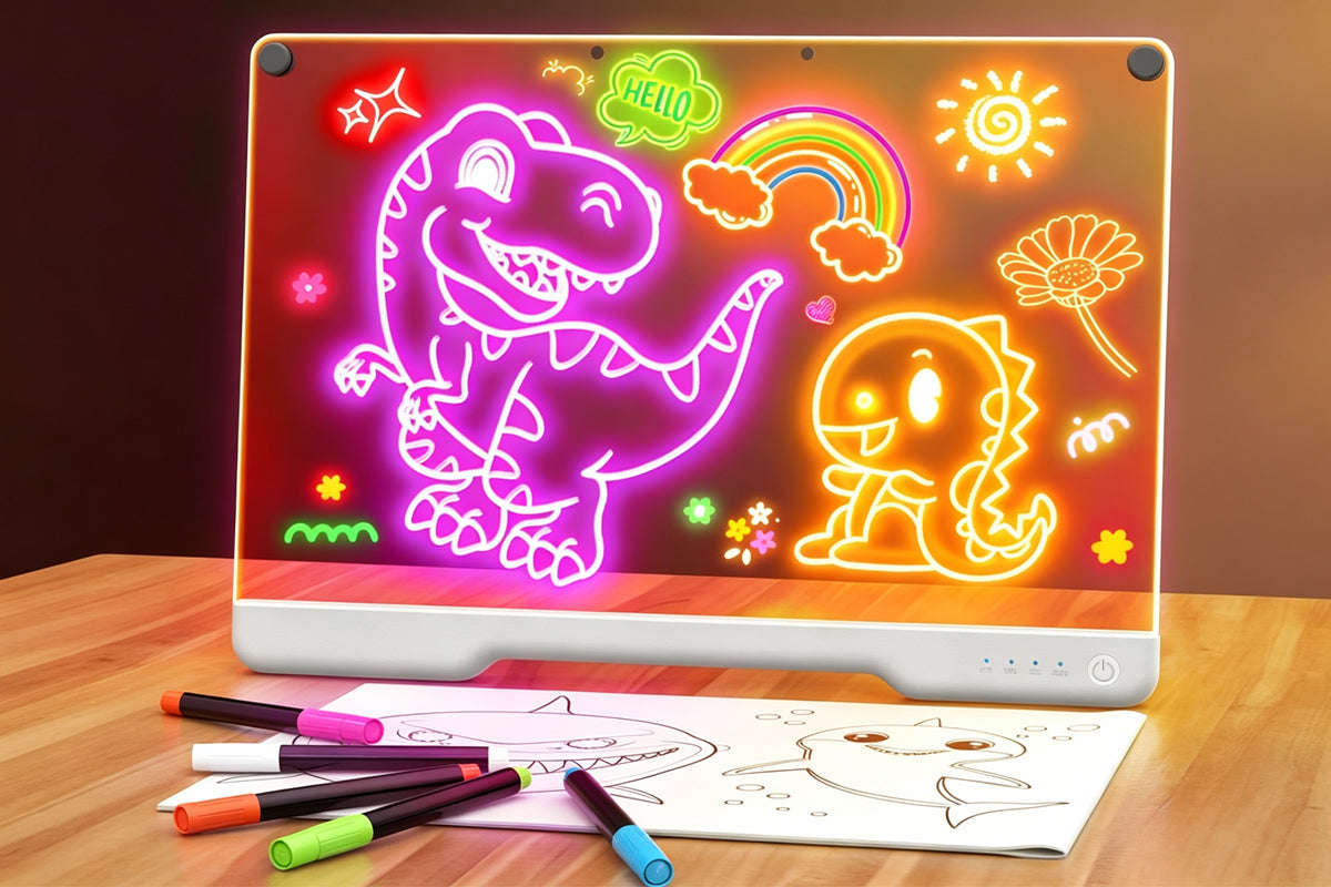 Rechargeable LED Drawing Board - White