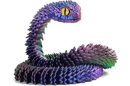 3D Printed Snake Year of The Snake Articulated Fidget Toy for Adults Boys Girls