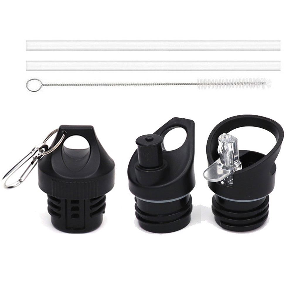 3 Piece Straw Lids for Hydro Flask Standard Mouth with Straws and Brush