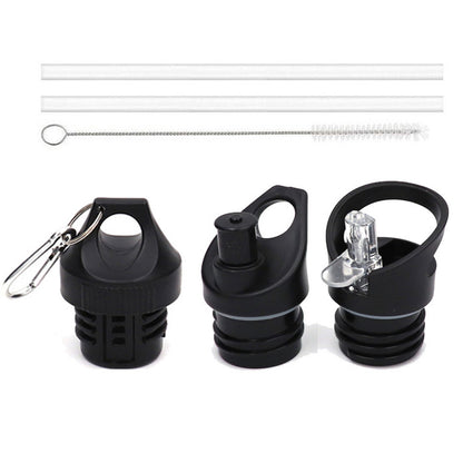3 Piece Straw Lids for Hydro Flask Standard Mouth with Straws and Brush