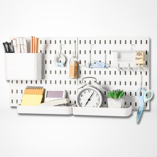 2Pcs Pegboard Combination Kit Pegboards and Accessories Modular Hanging for Organizer