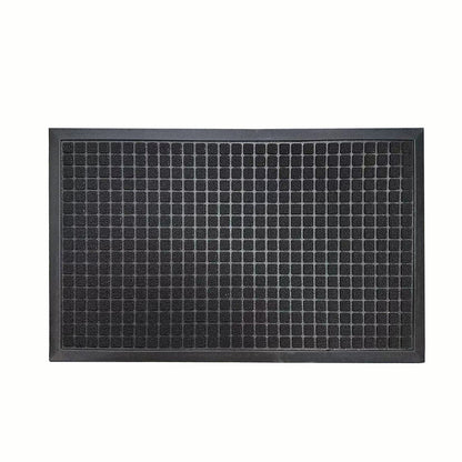 PVC Entrance Floor Mat with Slip Resistant Rubber Backing - Black