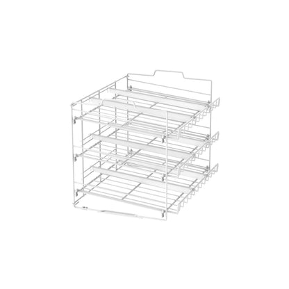 3-Tier Stackable Can Rack Organizer Kitchen Can Storage Dispenser White