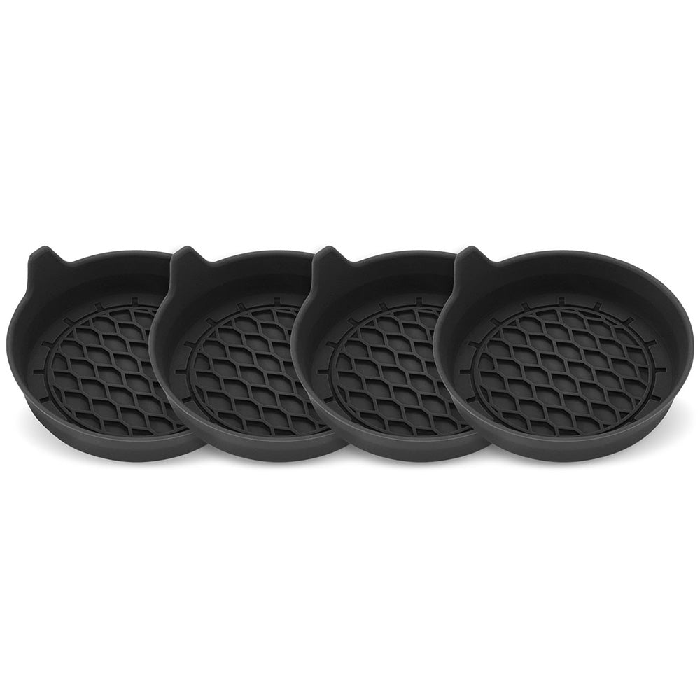 4PCS Universal Car Auto Cup Holder Anti Slip Insert Coaster Car Accessories-Black