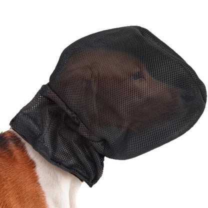 Breathable Dog Mesh Head Cover Pet Face Protection Net for Camping Walking S
