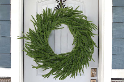 Christmas Norfolk Pine Garland Greenery Garland For Home Decor Fireplace