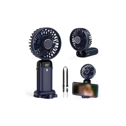 Portable USB Rechargeable Handheld Fan - Navy