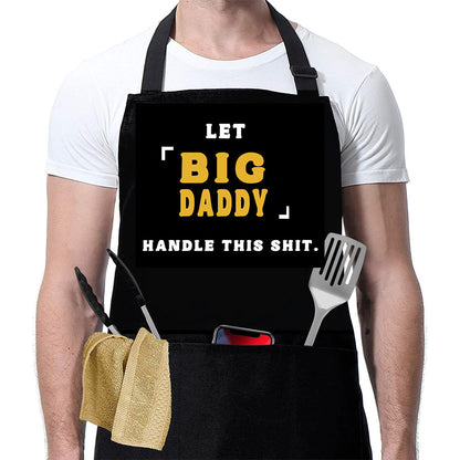 Funny Cooking Apron With Pockets for Dad Father's Day Gift Style 1