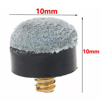 30Pcs 10mm Snooker Cue Tips Screw-On Billiard Stick Accessories