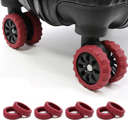 8Pcs Luggage Wheel Covers Silicone Suitcase Wheels Protector Sleeves
