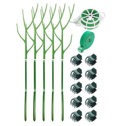 Plant Support Stake Set Plant Support Poles Orchid Clips Plant Ties for Climbing Indoor Outdoor Plants