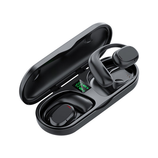 Bluetooth Earphones Wireless In-Ear Sports Stereo TWS Headphones Earhooks Ear-hanging Painless Wearing With Package -Black