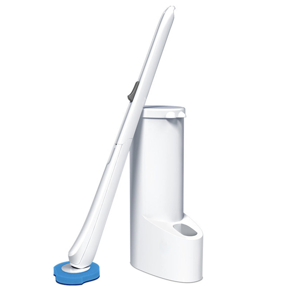 Disposable Toilet Brush Set with Replaceable Heads & Cleaning Liquid