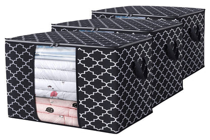 3 Pack Large Blanket Clothes Organization and Storage Bags Containers