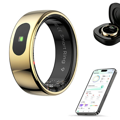 Smart Ring Health Tracker Ring with Touch Control - Gold