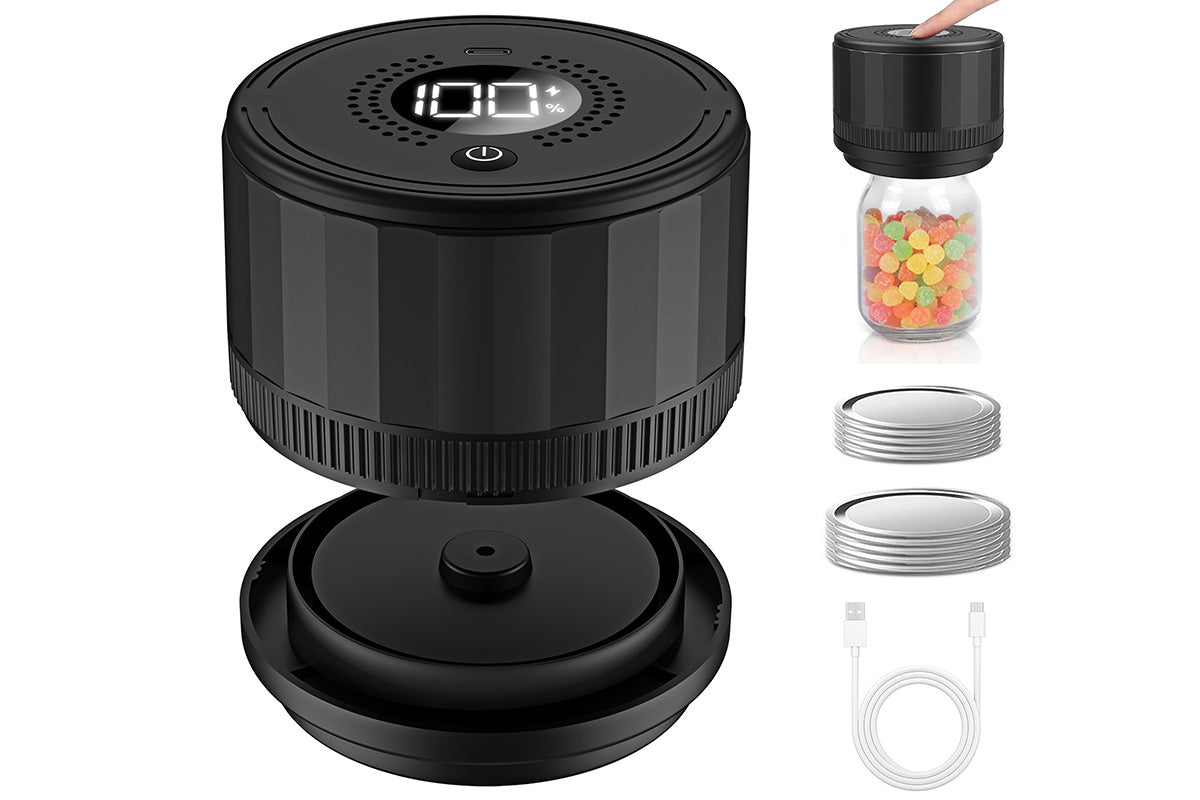 Electric Mason Jar Vacuum Sealer for Food Storage Preservation