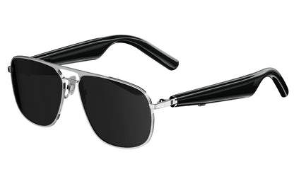 Smart Bluetooth Sunglasses Built-in Open Ear Music and Speaker for Men and Women -Black