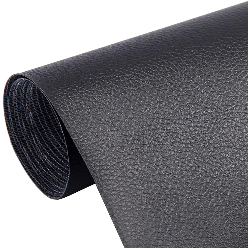 Self Adhesive Leather Repair Patch 50x500cm Vinyl Sofa Couch Car Seat Repair Tape-Black