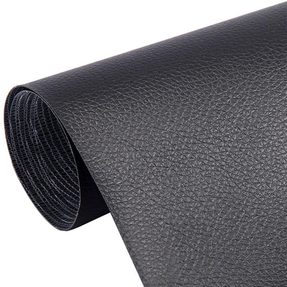 Self Adhesive Leather Repair Patch 50x500cm Vinyl Sofa Couch Car Seat Repair Tape-Black