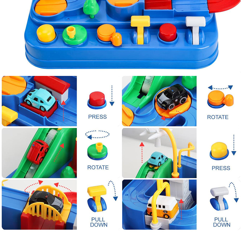 TEMI Race Toys Car Kids Track City Car Toy for Birthday Chirstmas