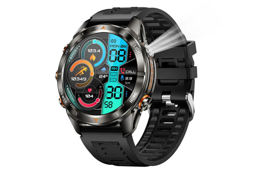 Smart Watch Fitness Tracker with Call Function 100 Sport Modes Heart Rate Sleep Monitor-Black