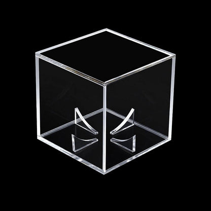 2Pcs Clear Baseball Display Case Cube Shape Acrylic Baseball Storage Box