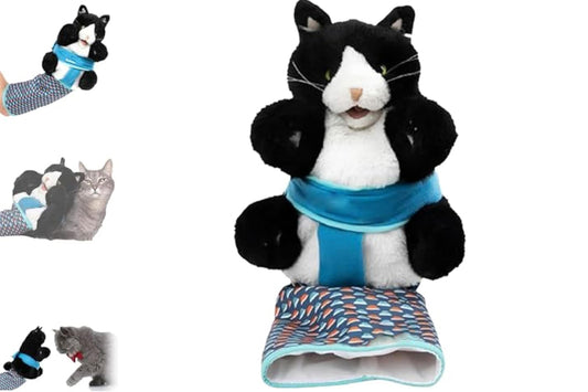 Wrestler Cats Puppet Glove Interactive Wrestling Toy Training Exercise for Cats Color Ranom Pick