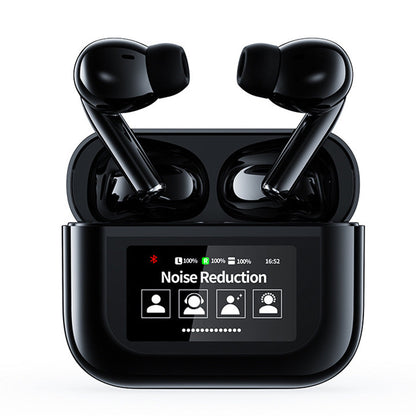 Wireless Bluetooth Earbuds with Multifunctional Touch Screen Charging Case Stereo Sound Headphones Black