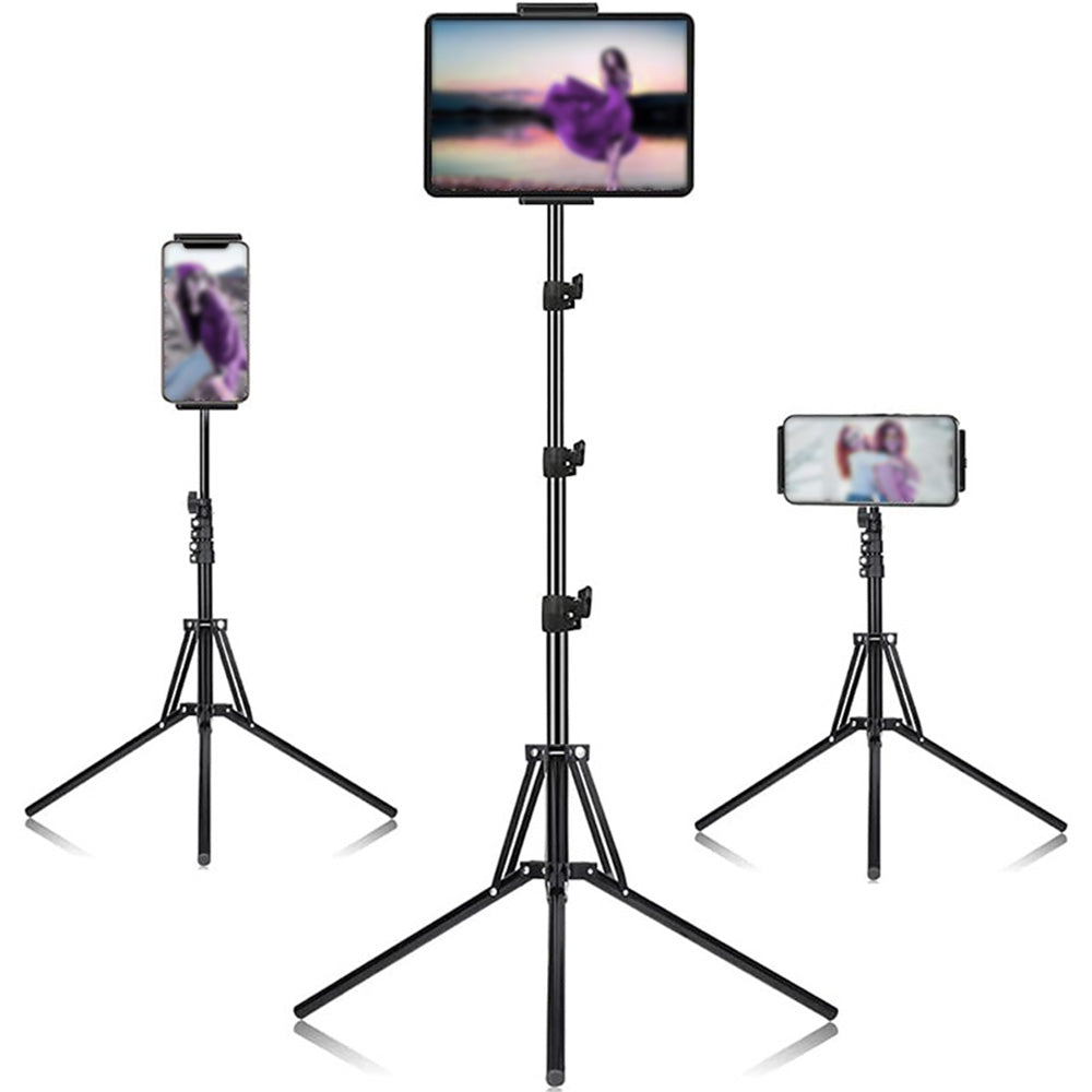1.6M Tablet Floor Stand Tripod Height Adjustable Floor Stand Holder With Case