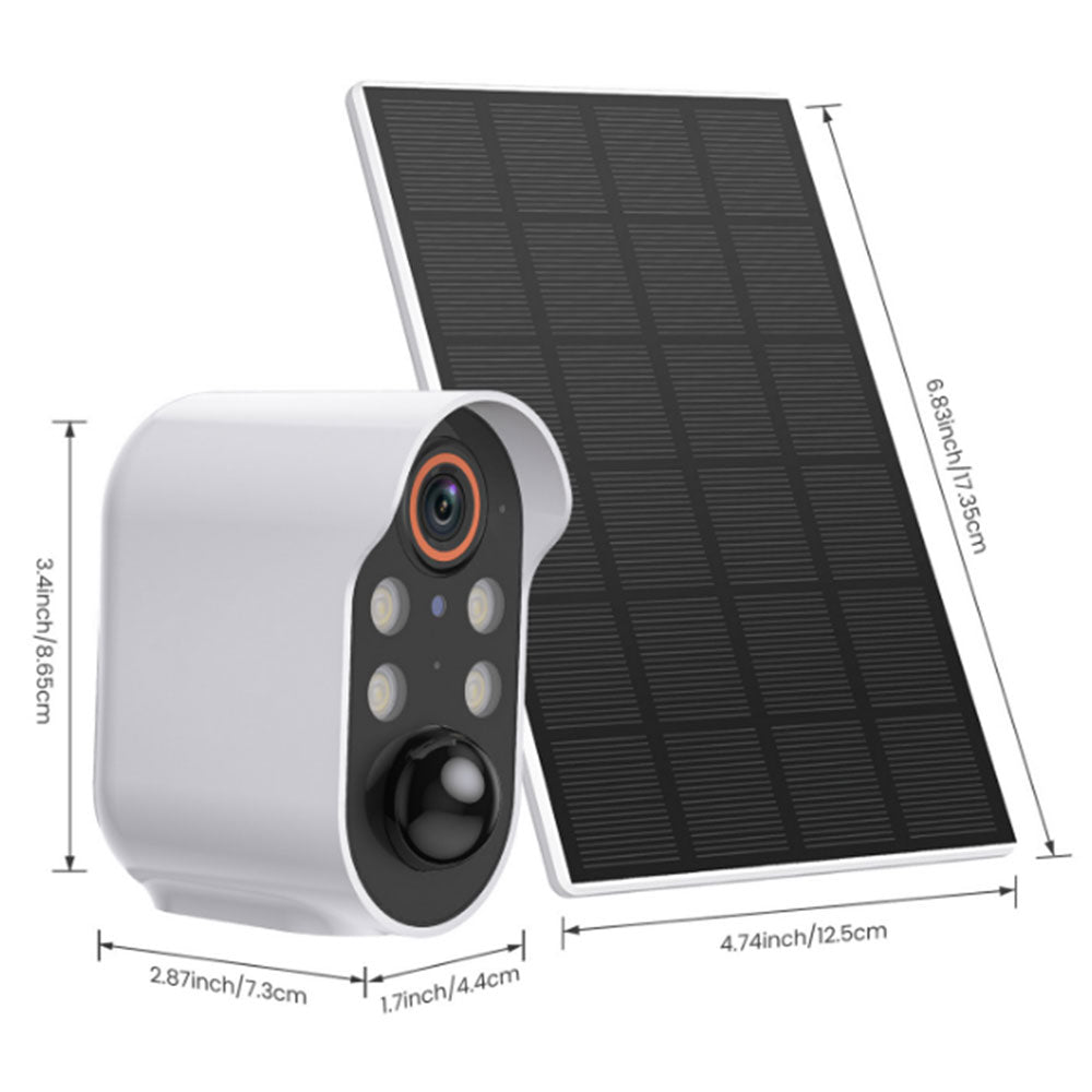 1080P WiFi Solar Security Camera Wireless Motion Detection Surveillance Camera 2-Way Audio Color Night Vision Cam