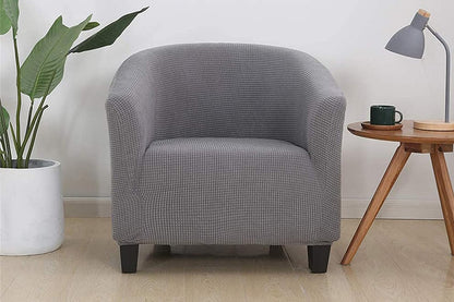 Club Chair Slipcover Stretch Barrel Chair Cover Tub Chair Slipcover -Light Grey