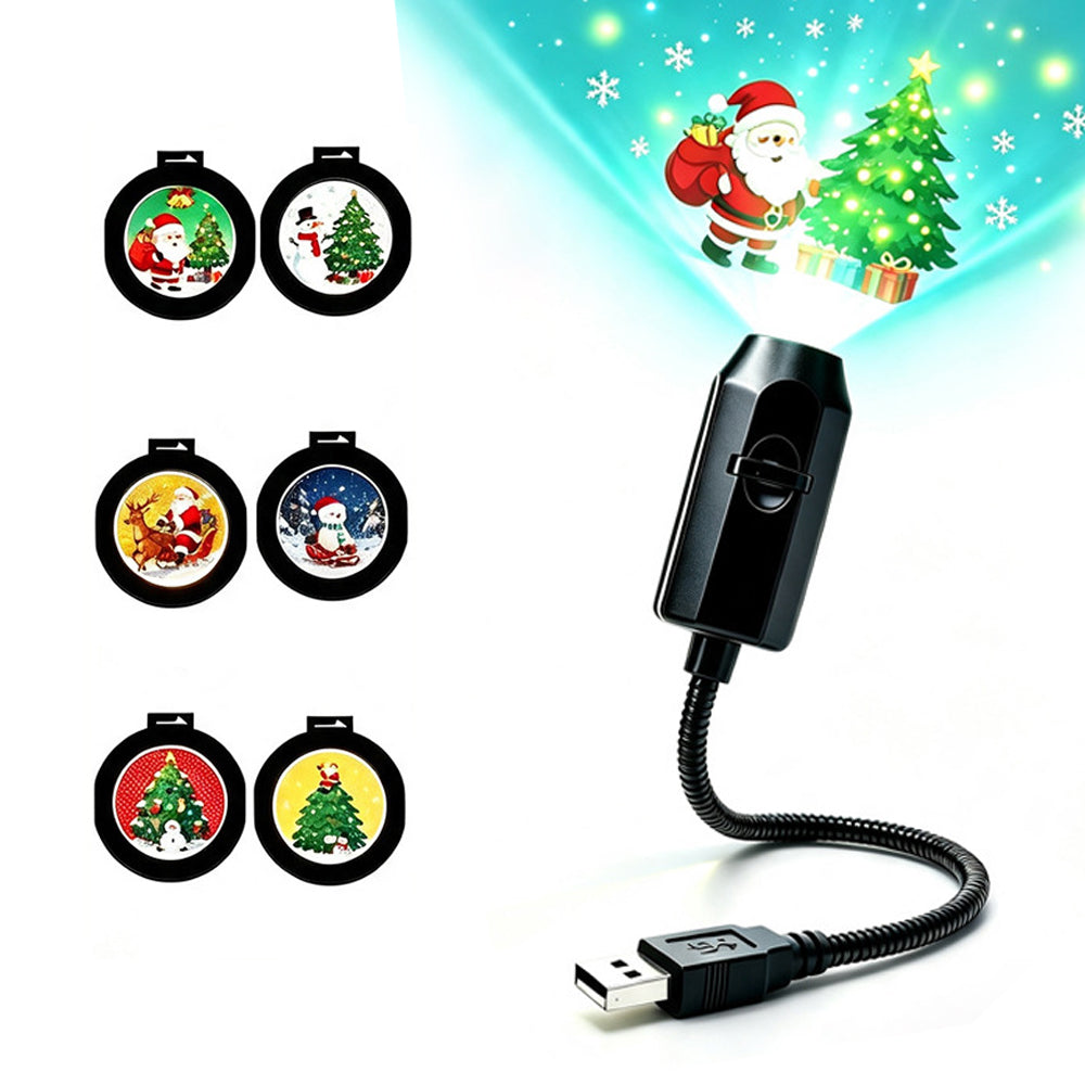 USB Christmas Projection Light with 6 Projection Slides