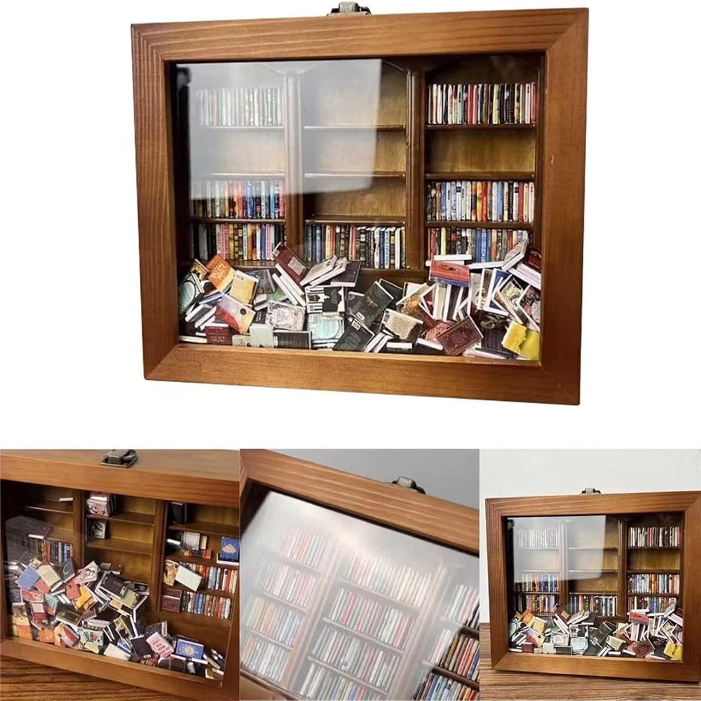 Bookshelf Sensory Desk Toy with Miniature Books