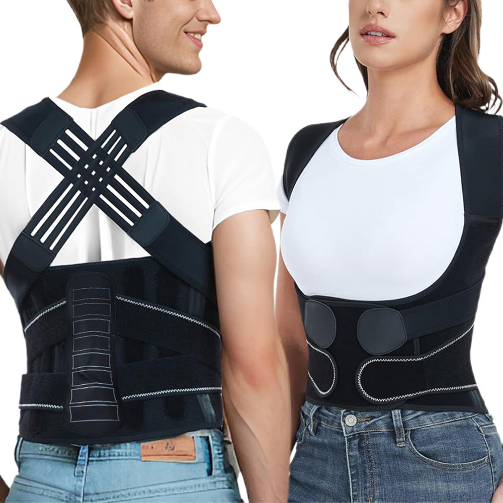 Adjustable Back Posture Corrector Low Back Support Shoulder Brace Belt for Women Men