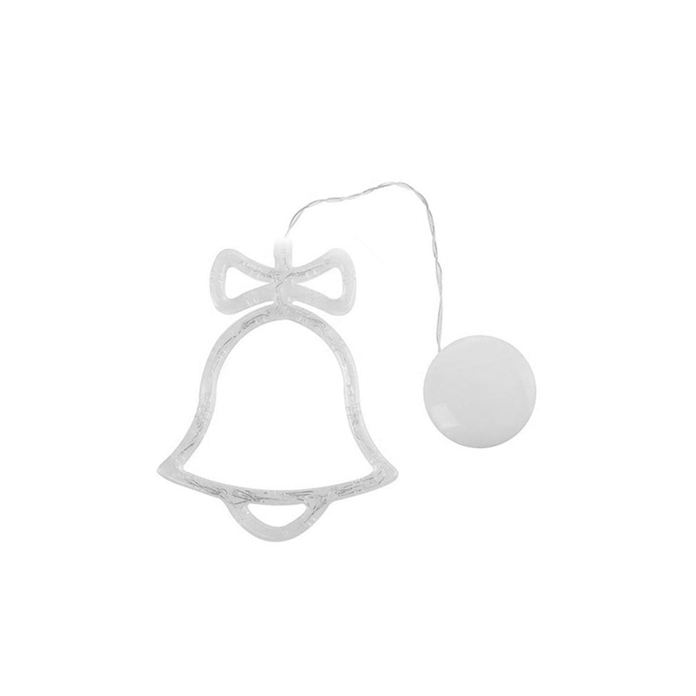 8PCS Christmas String Lights Hanging Window Indoor Outdoor Lights with Suction Cup for Xmas Party Decoration -Bell