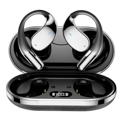 115-Language Wireless AI Translator Headphone Bluetooth Earbuds with Charging Case Black
