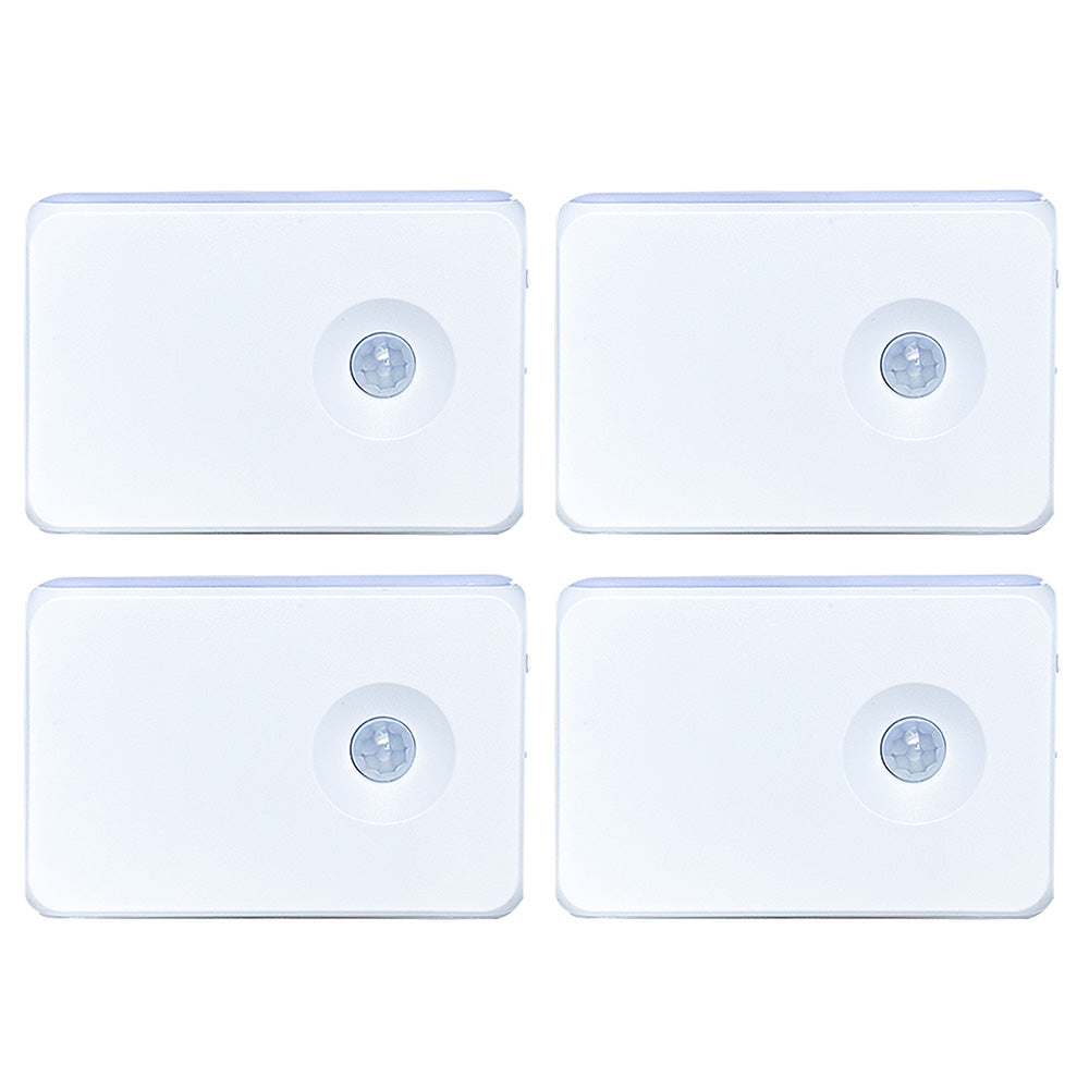 4Pcs Motion Sensor Night Light Stair Lights Indoor for Hallway Stairway-Warm White