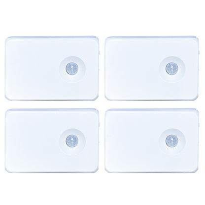 4Pcs Motion Sensor Night Light Stair Lights Indoor for Hallway Stairway-Warm White