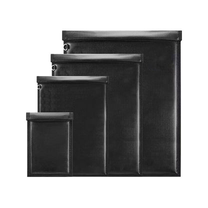 Set of 4 Pcs RFID Blocking Faraday Bags Fireproof Water Resistant Pouch for Laptops Tablets Car Keys