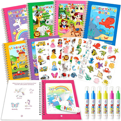6 Piece Water Art Books Traffic Princess Mermaid Unicorn Animal Undersea