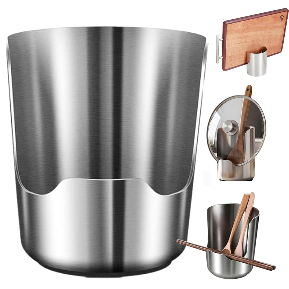 Stainless Steel Utensil Holder and Pot Lid Organizer