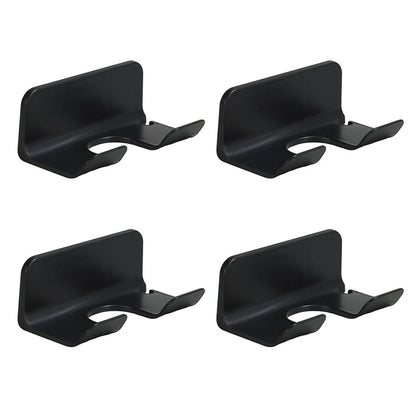 2PCS Wall Mounted Hair Dryer Holder with Cord Organizer Adhesive Blow Dryer Rack Black