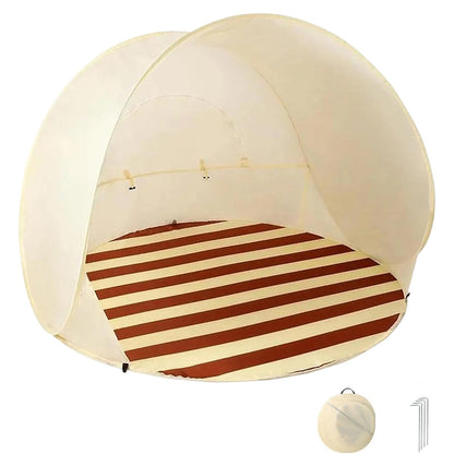 Pop Up Sun Shade Beach Tent UPF Protection Mini Canopy - Beige