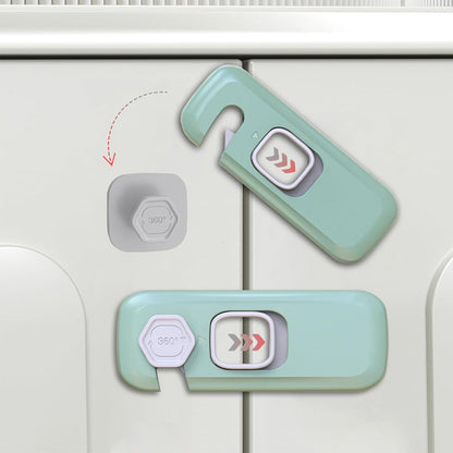 5Pcs Kid Proof Refrigerator Lock Freezer Door Security Lock for Fridge Cabinets Green