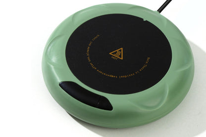 USB Coffee Mug Warmer With Adjustable Temperature Cup Warmer For Office-Green